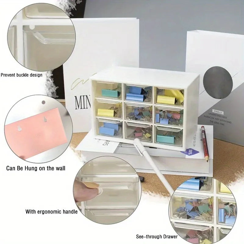 compact wooden desk shelf holding notebooks and supplies
