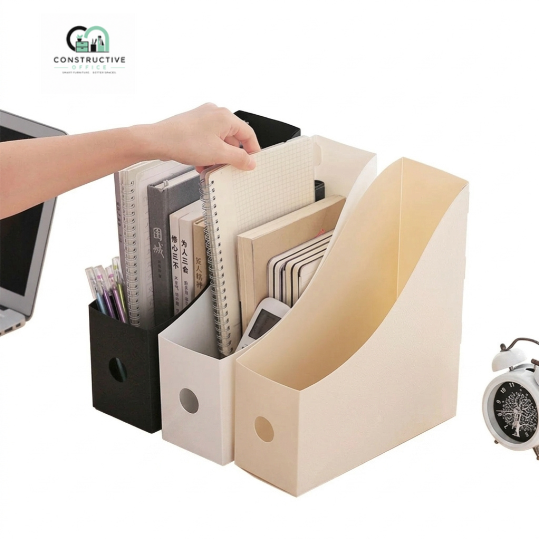 Constructive Office Desktop File Organizer Storage Box for books and documents