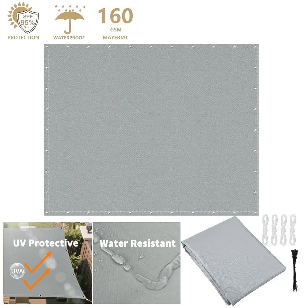 Sun Shade Sail Waterproof UV Block Awning for Patio, Garden & Pool Canopy