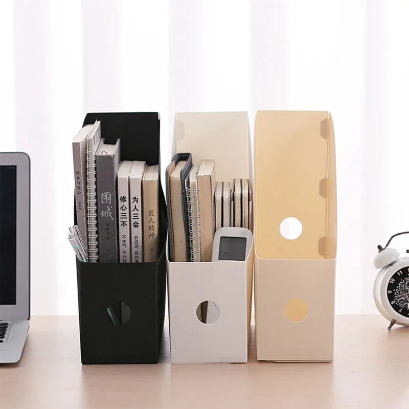 home office desk with PP file holder organizer storage box