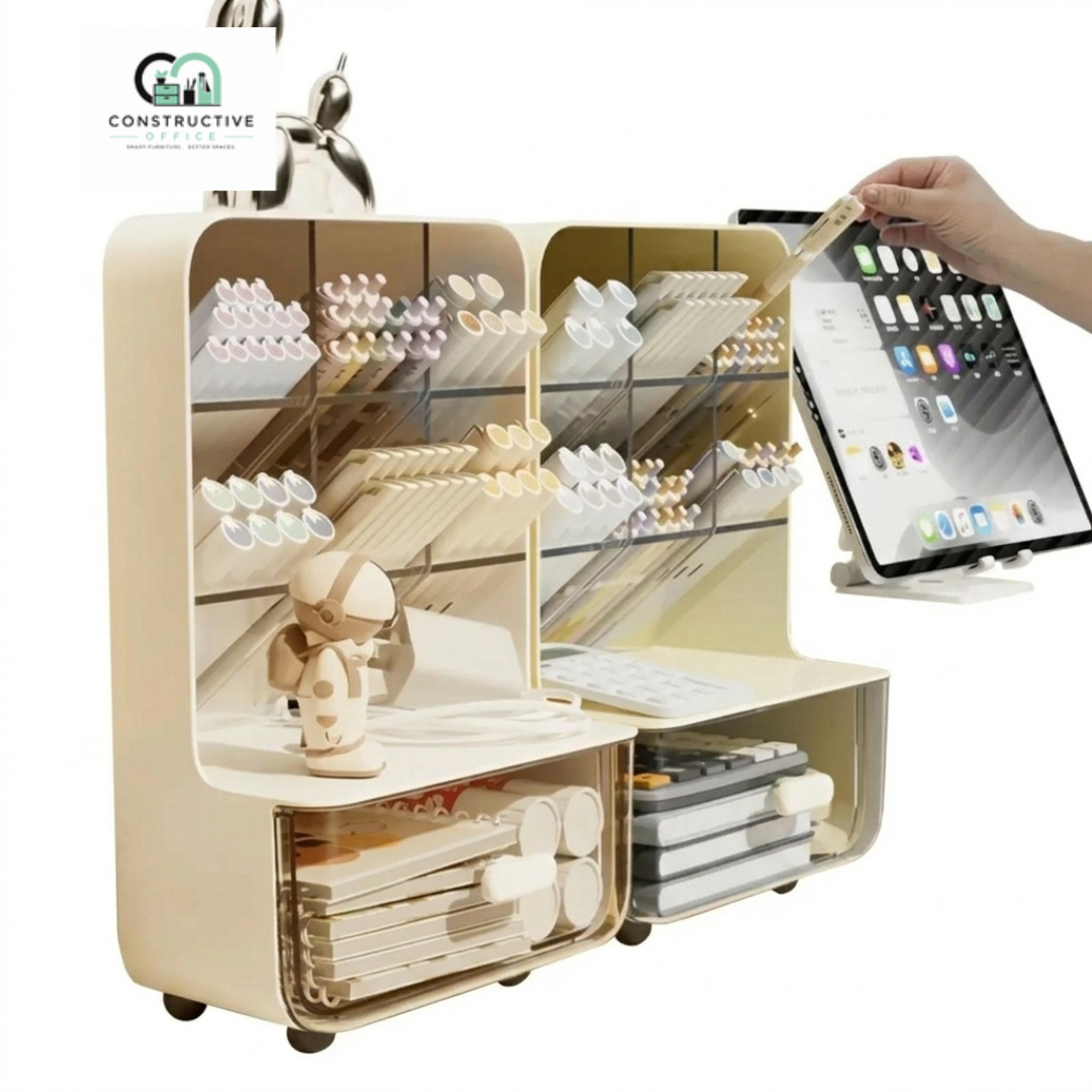 Constructive Office Multi-Layer Desk Organizer for office supplies