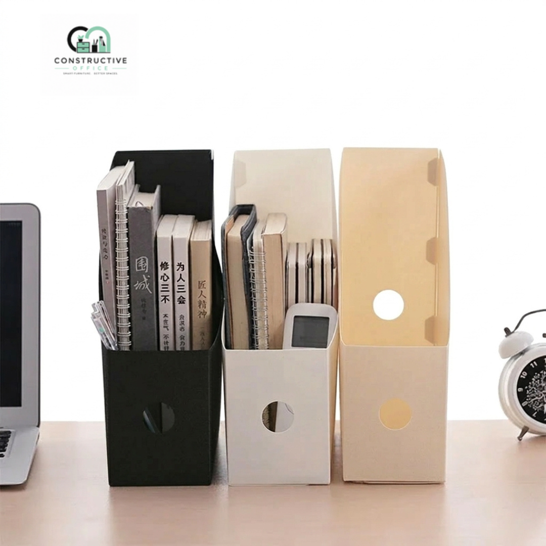 Desktop File Organizer Storage Box for stationery, files, and notebooks