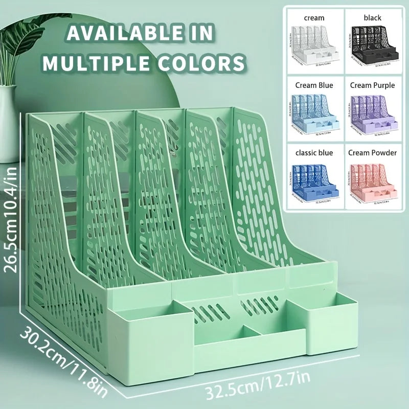 pp desk organizer holding documents and folders neatly