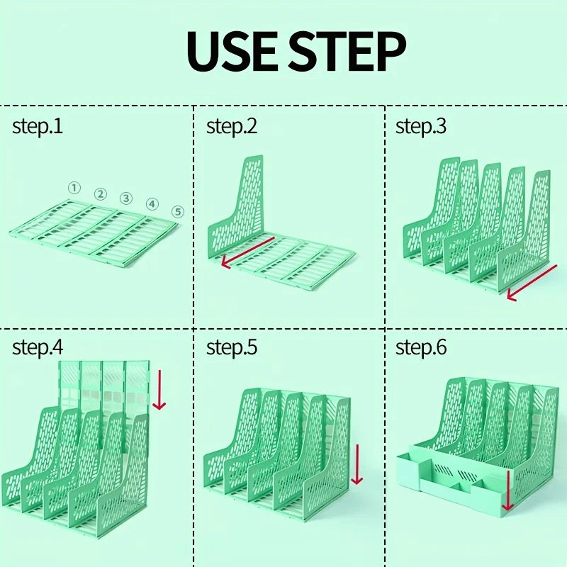 study table with document holder and paper organizer